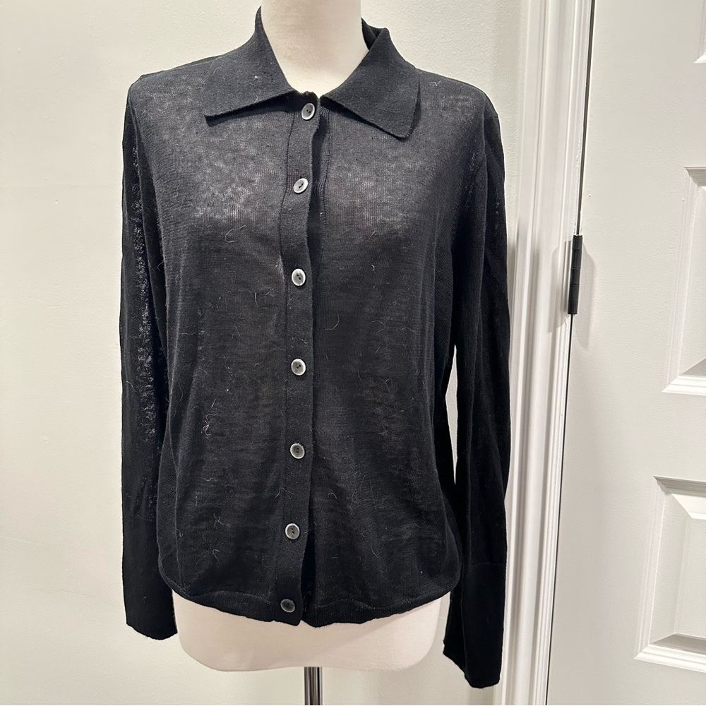 J. Crew Black Button-Down Women's Shirt